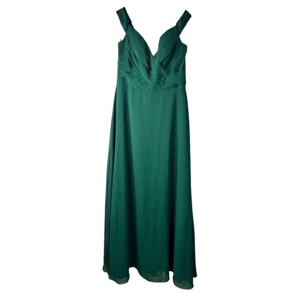 Sorella Vita Bridesmaid Gown Size 16 Emerald Green Prom Formal Evening Gala Maxi - Picture 1 of 11